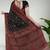 Eerie black & brick red south cotton saree with running blouse