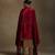 Red hand embroidered velvet doshala