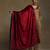 Red hand embroidered velvet doshala