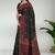 Eerie black & brick red south cotton saree with running blouse