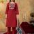 Maroon dhabu cotton partywear readymade suit