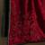 Red hand embroidered velvet doshala