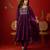 Wine roman silk partywear readymade suit