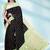 Jet black & mint green madurai sungudi saree with running blouse