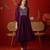 Wine roman silk partywear readymade suit