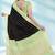 Jet black & mint green madurai sungudi saree with running blouse