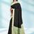 Jet black & mint green madurai sungudi saree with running blouse