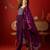 Wine roman silk partywear readymade suit
