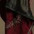 Maroon hand embroidered velvet doshala