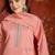 Peach roman silk partywear readymade suit