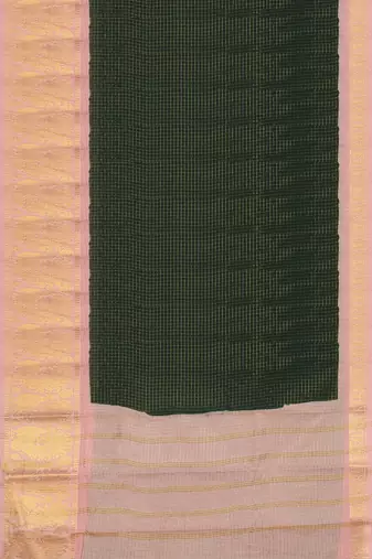 Palm green & blush pink madurai sungudi saree with running blouse