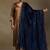 Navy blue hand embroidered velvet doshala