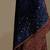 Navy blue hand embroidered velvet doshala