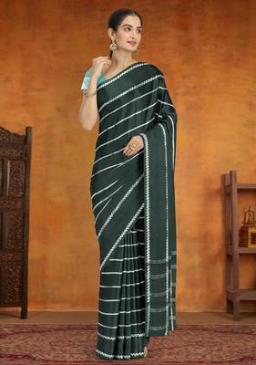 Onyx grey & silver madurai sungudi saree with running blouse 4