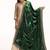 Emerald green hand embroidered velvet doshala