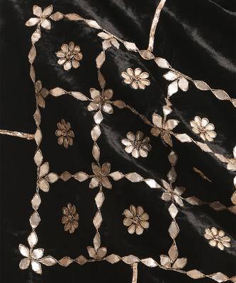 Black hand embroidered velvet doshala 4