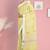 Crayola yellow & ivory banarasi semi dupion saree with running blouse