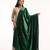 Emerald green hand embroidered velvet doshala