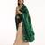 Emerald green hand embroidered velvet doshala