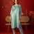 Sky blue roman silk partywear readymade suit