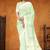 Celadon mist (green) & ivory banarasi semi dupion saree with running blouse