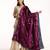 Wine hand embroidered velvet doshala