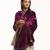 Wine hand embroidered velvet doshala