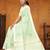 Celadon mist (green) & ivory banarasi semi dupion saree with running blouse