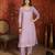 Lavender mul chanderi partywear readymade suit