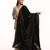 Black hand embroidered zardozi velvet doshala