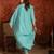 Sea green mul chanderi partywear readymade suit