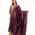 Magenta pink hand embroidered velvet doshala