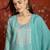 Sea green mul chanderi partywear readymade suit