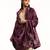 Magenta pink hand embroidered velvet doshala