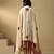 Off white hand embroidered zardozi velvet doshala
