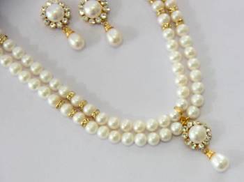 Real Pearls Double String Round Pearls Set 2