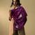 Mauve purple hand embroidered velvet doshala