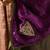 Mauve purple hand embroidered velvet doshala