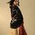 Black hand embroidered velvet doshala
