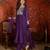 Purple mul chanderi partywear readymade suit