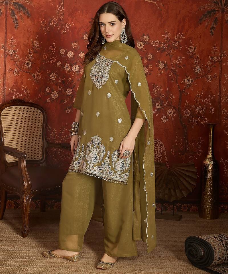 Mahendi simmer lining jari partywear readymade suit