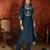 Blue roman silk kurta set