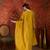 Mustard roman silk kurta set