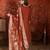 Rust color roman silk fabric designer casual looks kurta set for girls