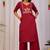 Maroon dhabu cotton kurta set