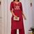 Maroon dhabu cotton kurta set