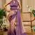 Lavender cotton blend dots print saree with blouse