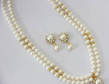 Real Pearls Double String Round Pearls Set 3