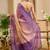 Lavender cotton blend dots print saree with blouse