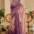 Lavender cotton blend dots print saree with blouse